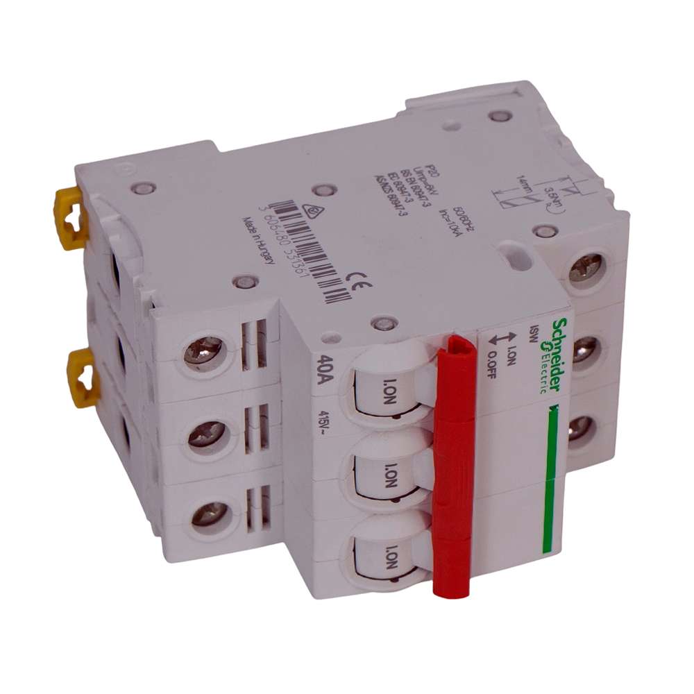 Schneider Electric 40A 415V Miniature Circuit Braker (MCB) 1