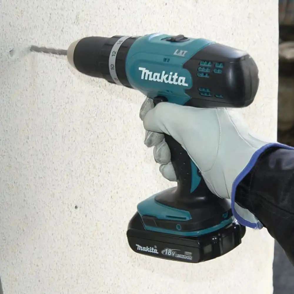 Makita Cordless Hammer Drill With 3Ah Battery and Charger DHP453RFE 13mm 18V 4