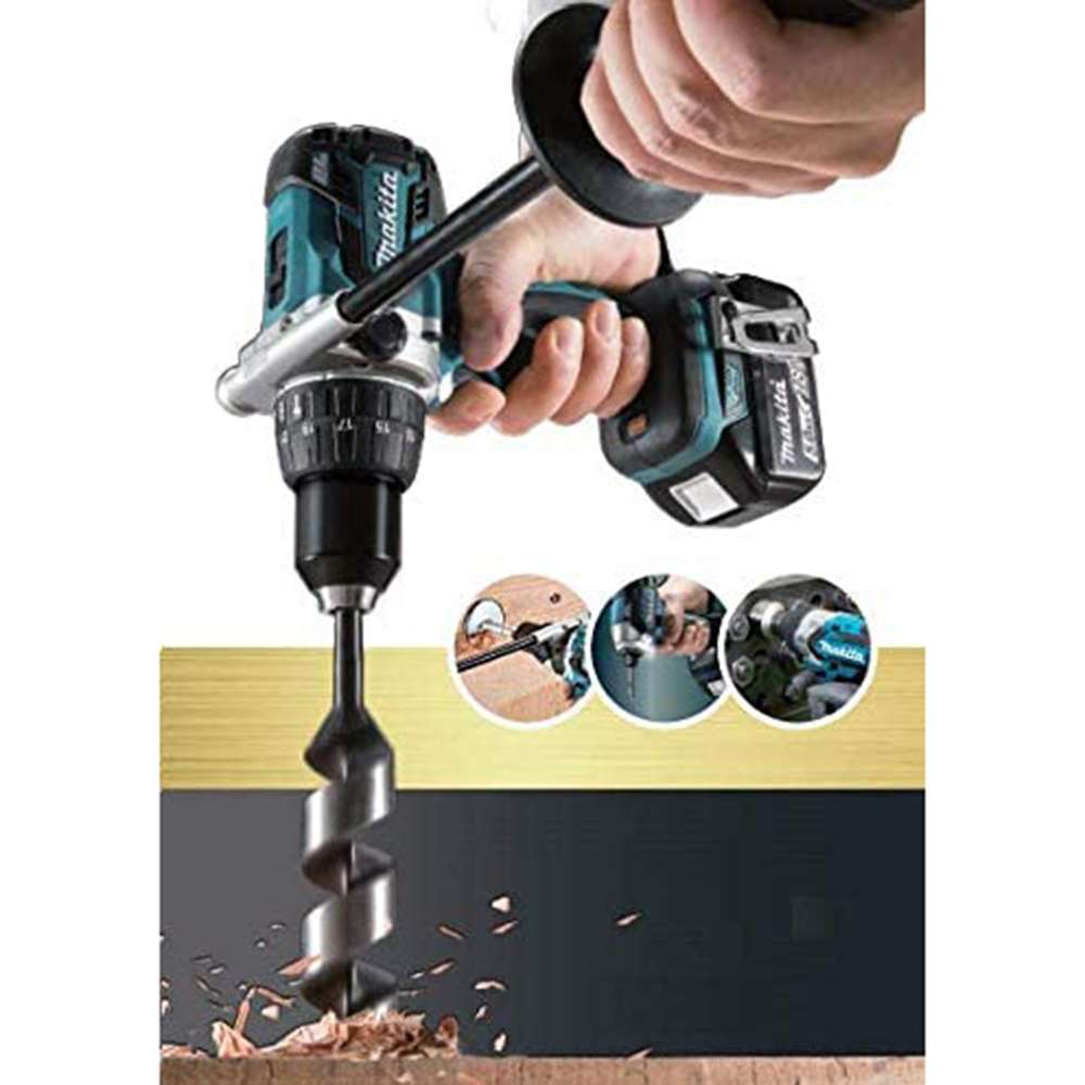 Makita Cordless Hammer Drill With 3Ah Battery and Charger DHP453RFE 13mm 18V 5