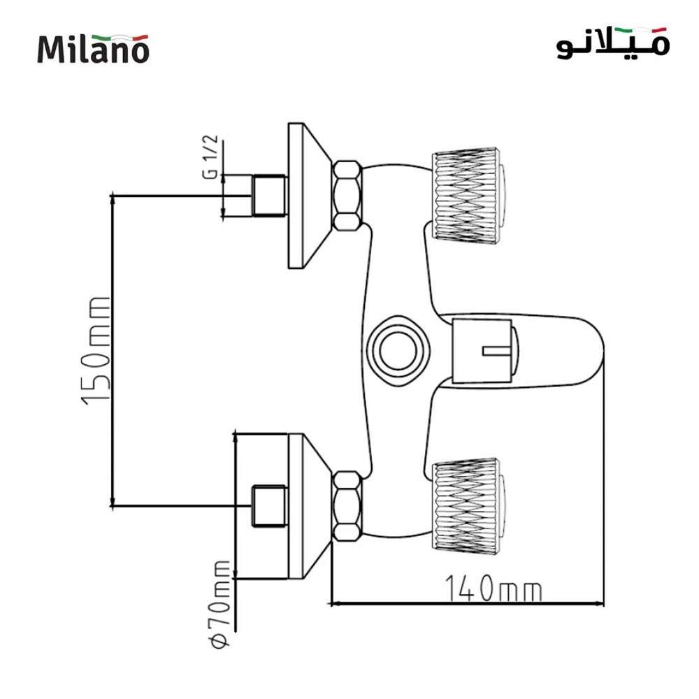 Milano Crown Plus 140100100274 Bath Mixer Tap 7