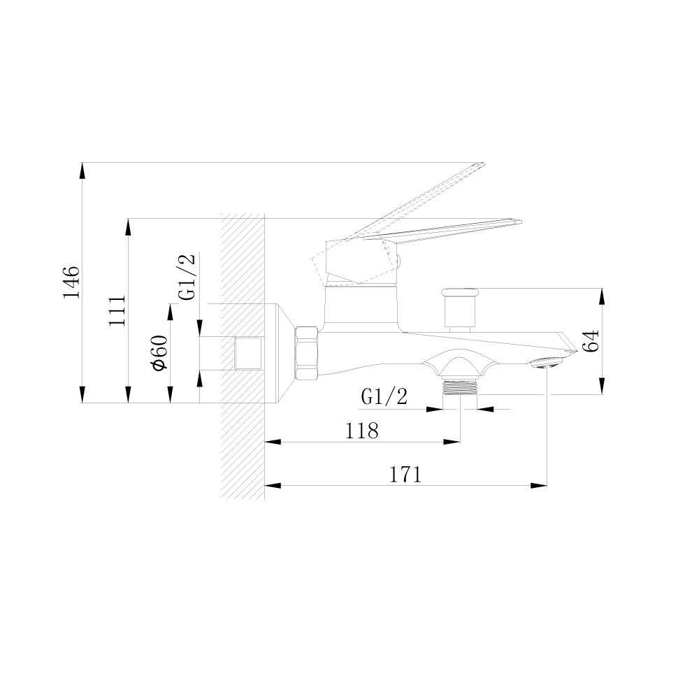 Milano Eco Iris 140100100816 Bath Shower with Shower Set 1