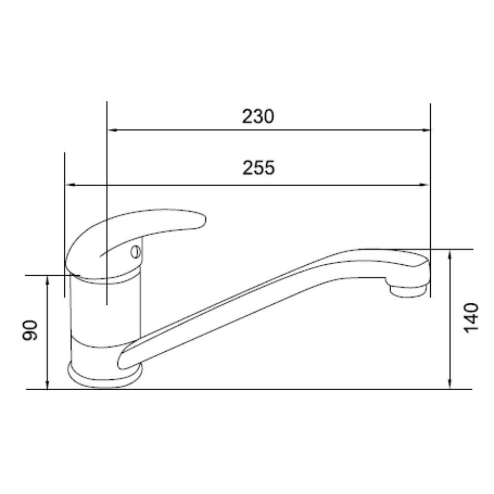 Milano Lexus 140100300167 Kitchen Sink Mixer 1