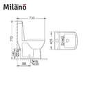 Milano WC 352 S-Trap White 250mm 2