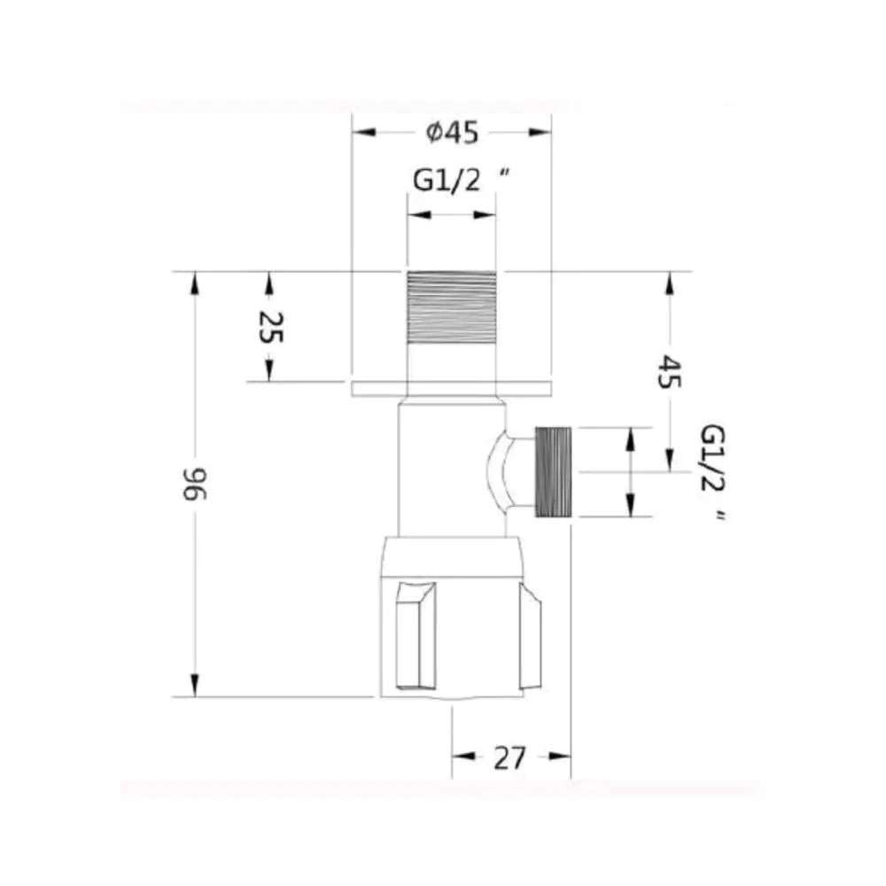 Milano Eco Diva Angle Valve Zinc Material 1