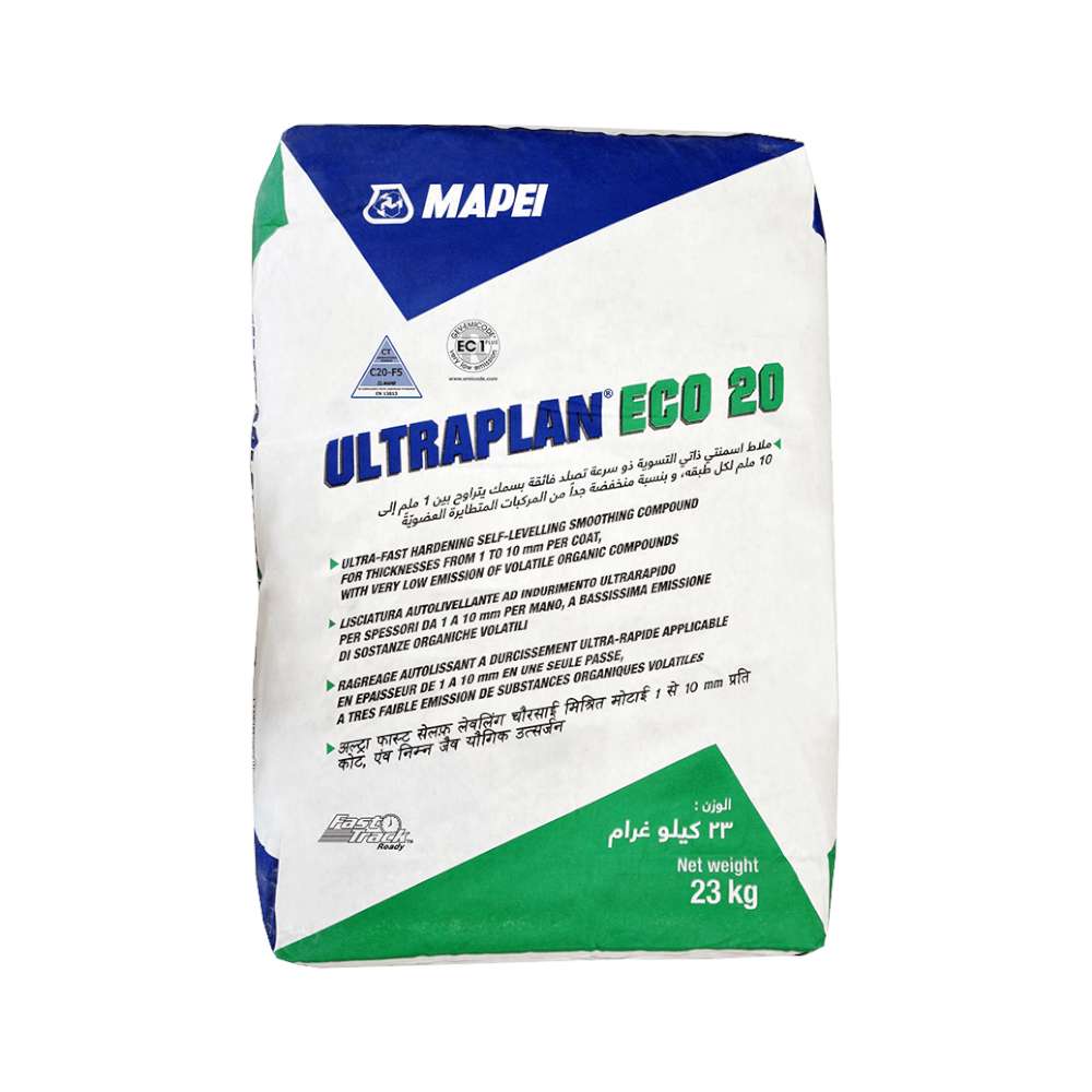 الملاط الإسمنتي (  ULTRAPLAN ECO 20 ) من ( MAPEI ) مركب ذاتي التسوية ذو سرعة تصلد فائقة - وزن (25KG) 0