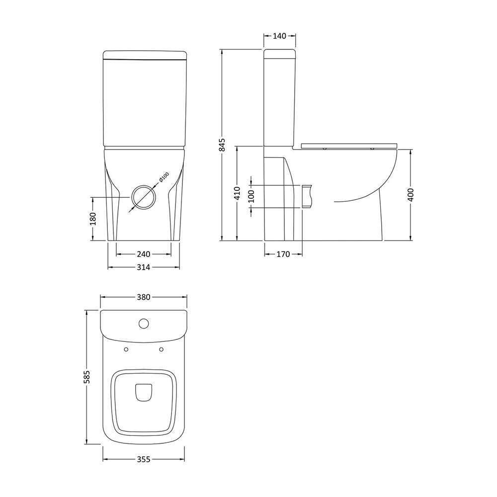 Milano Tyana Combi WC 72413 (4Pcs/Set) 2