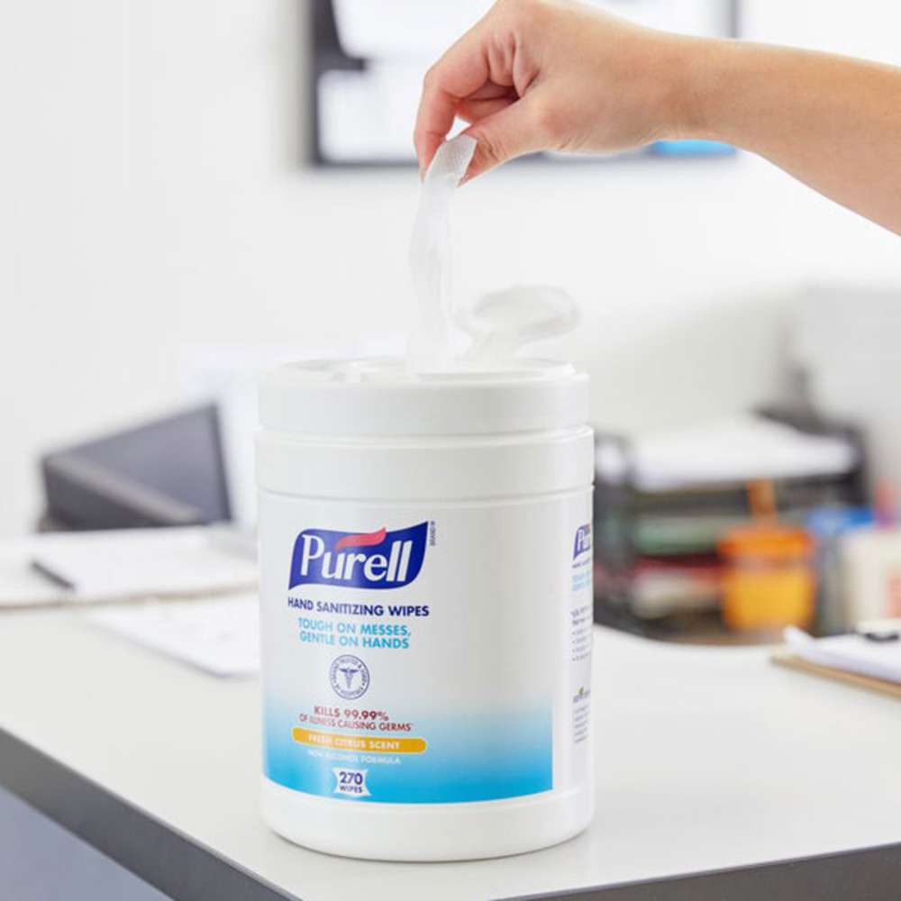 مناديل مبللة معقمة لليدين (Purell) مكونة من (270 منديل) 1