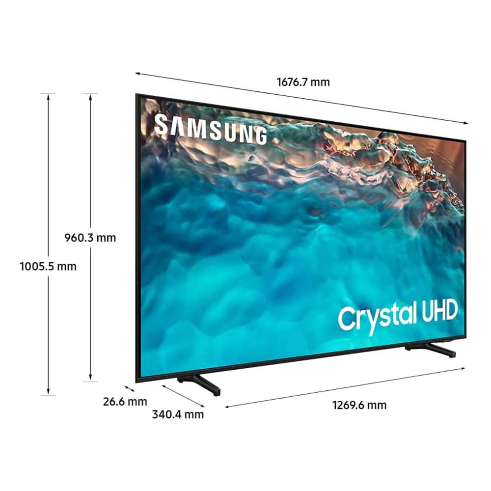 Samsung 65" Crystal 4K UHD SmartTV BU8000 Dynamic Crystal Color AirSlim Crystal Processor 4K SmartHub Motion Xcelerator Auto Low Latency Mode (ALLM) Refresh Rate 50 Hz UA65BU8000UXZN 2