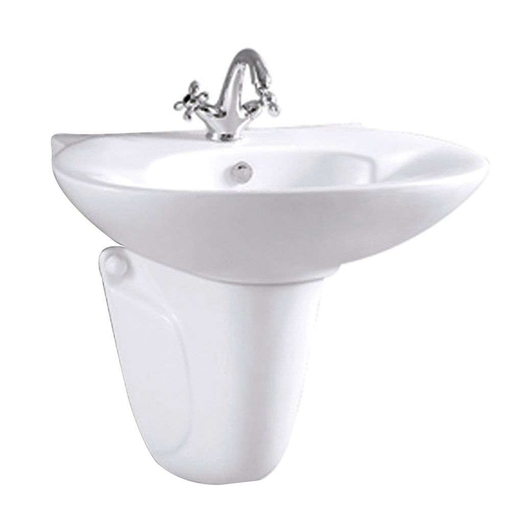 Milano Wall Hung Wash Basin Model No: 418A White 0