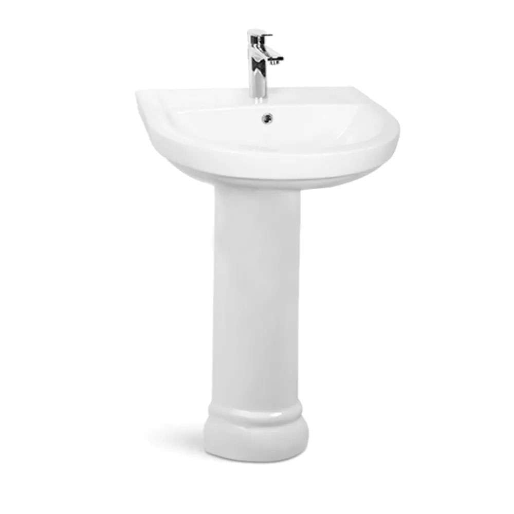 Milano Wash Basin W/Ped On-0013 White 0