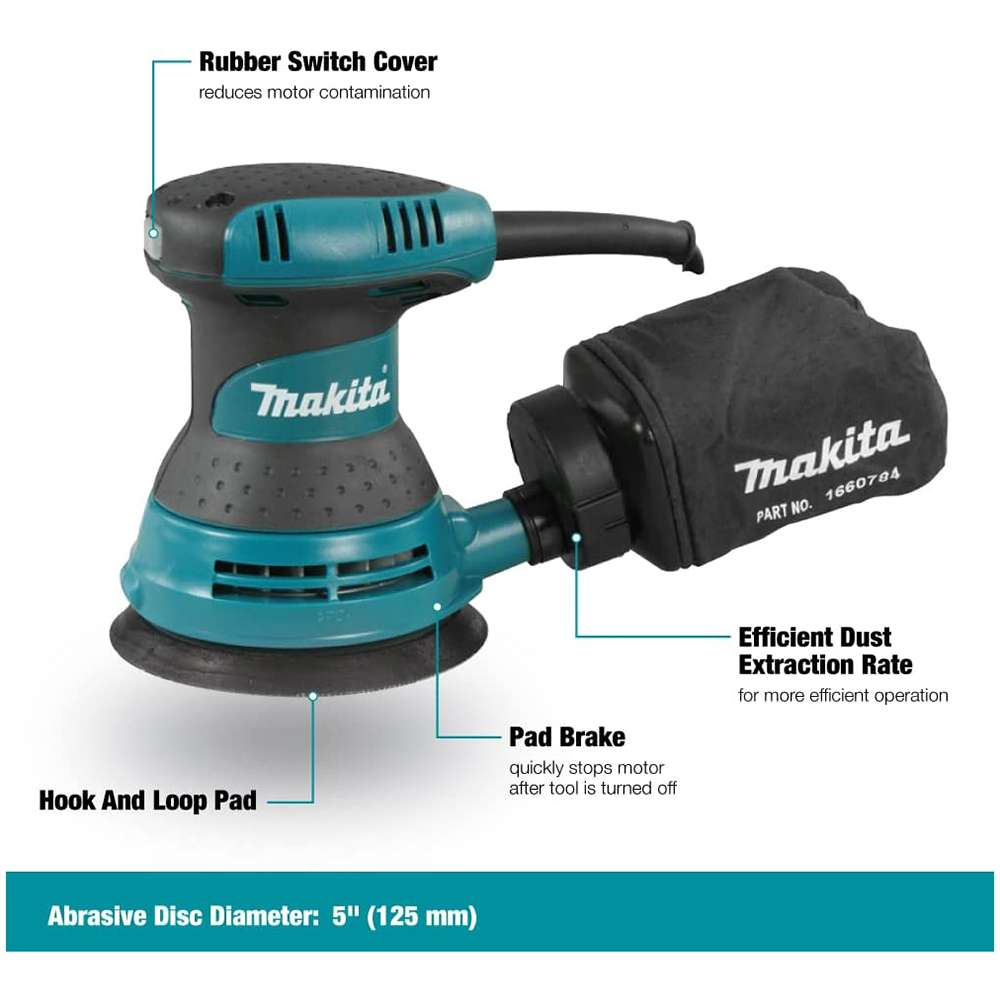 جهاز الصنفرة الدوّار ماكيتا موديل (BO5030) استطاعة (300W) 2