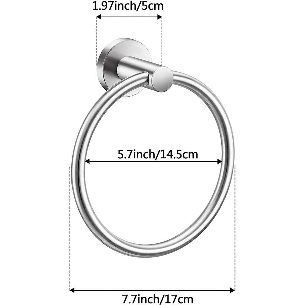 Milano 140400500563 Wall Mounted Towel Ring for Bathroom Kitchen 1