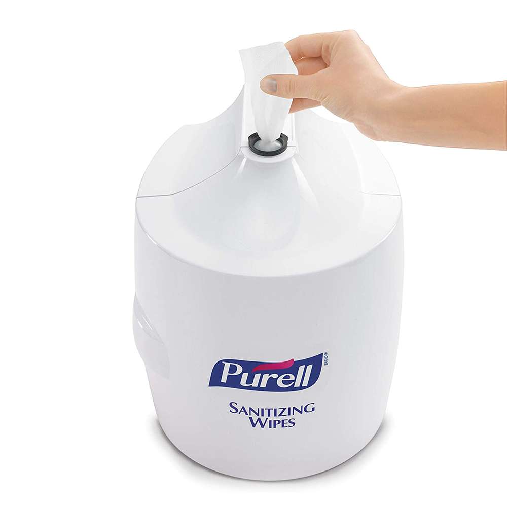 موزع مناديل بلاستيكي من (Purell) باللون الأبيض وزن (0.454 Kg)  1