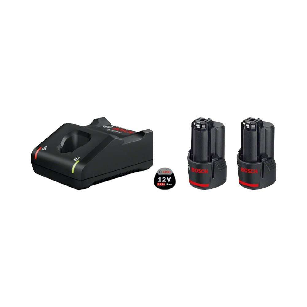 Bosch Professional 1600A019R9 GBA 12V 2 X 2.0Ah Li-Ion Battery and Quick Charger 1