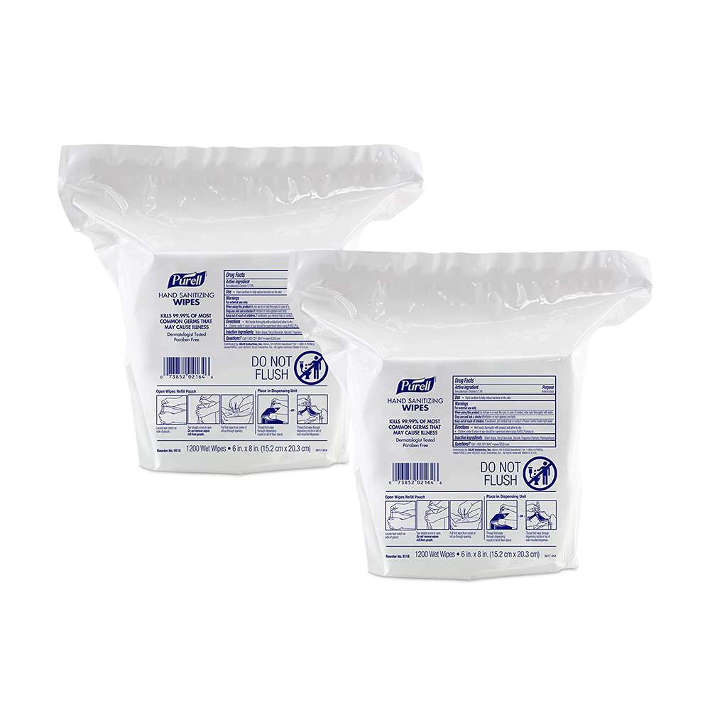 Purell Sanitizing Wipes (White 14.06 x 8.25 x 11.44" 2.81 Kg) - 2 Pieces 0