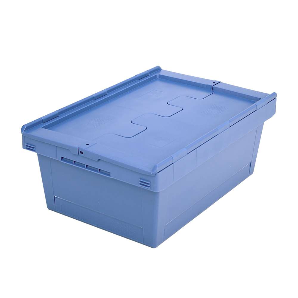 Bito Polypropylene Multi-Purpose Containers With Folding Lid (Dove Blue 610 x 400 x 240mm) 0