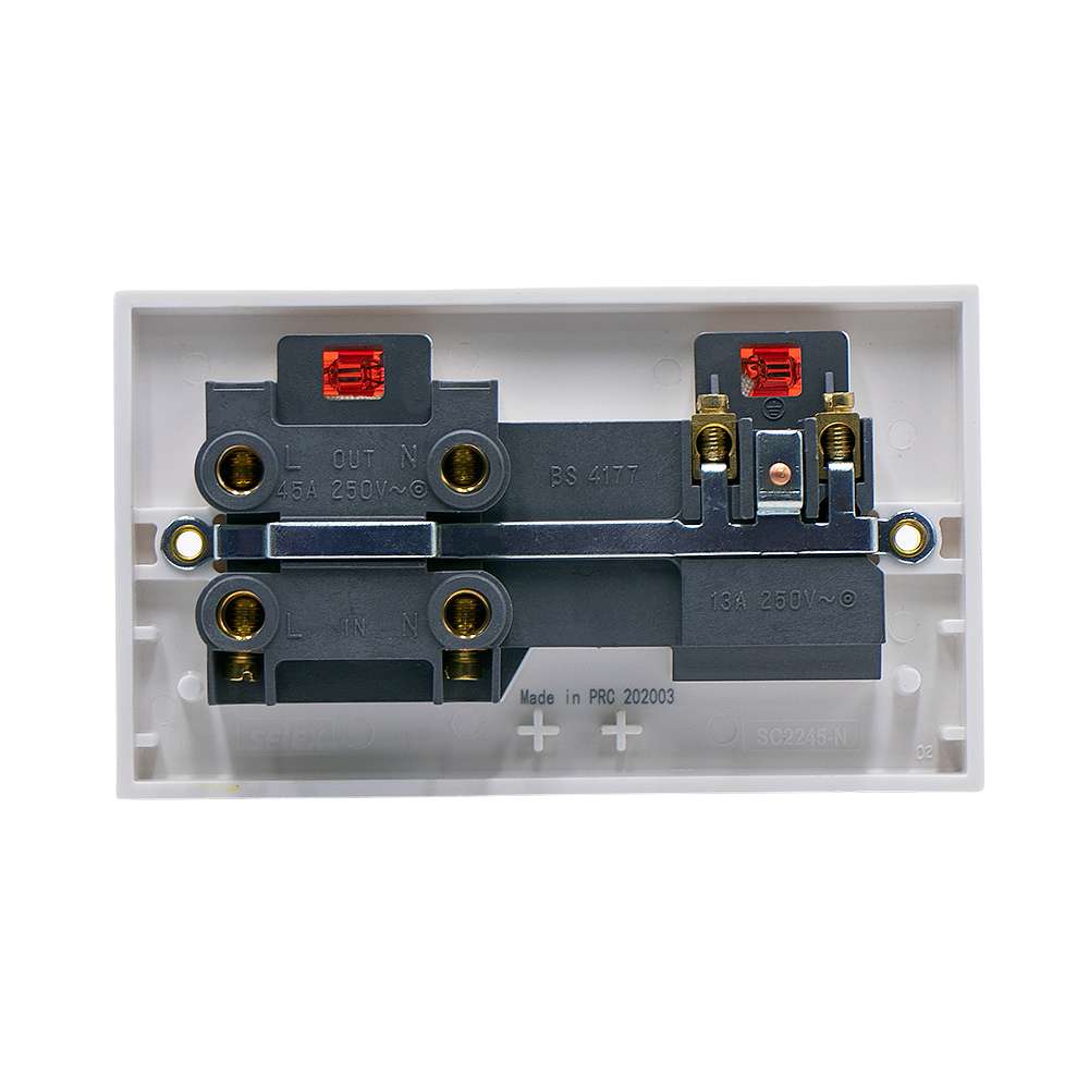 Selex 45A 1 Pole 2 Gang Cooker Switch 1