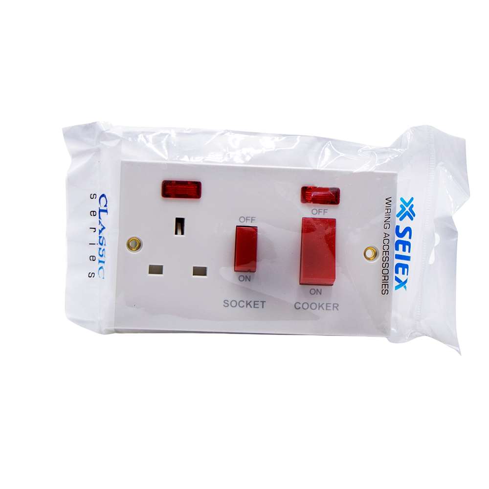مقبس كهربائي ومفتاح مزدوج خاص بالطباخ من (SELEX) قياس (45A) 3