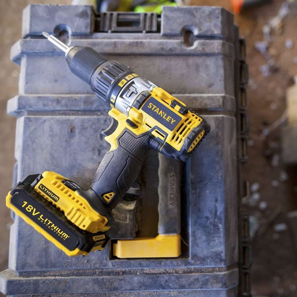 Stanley 18V 2Ah Li-Ion Hammer Drill LED Light 3