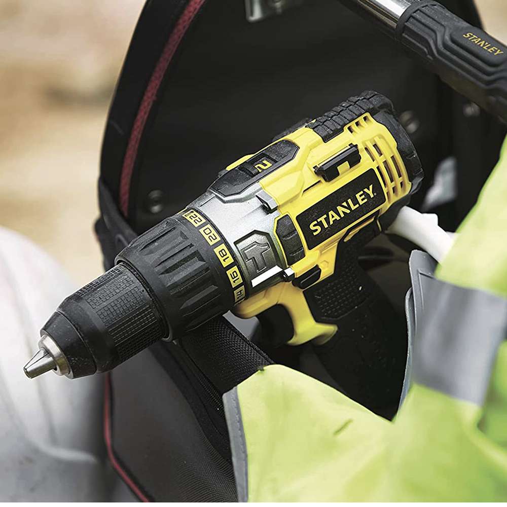 مثقب مطرقي يعمل ببطارية ليثيوم أيون من ستانلي استطاعة (18V-2A) 4