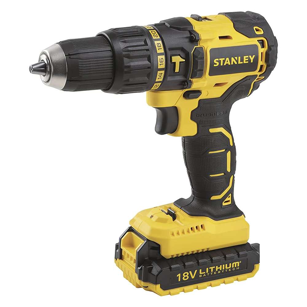Stanley 18V Li-Ion Hammer Drill High Torque Power 0