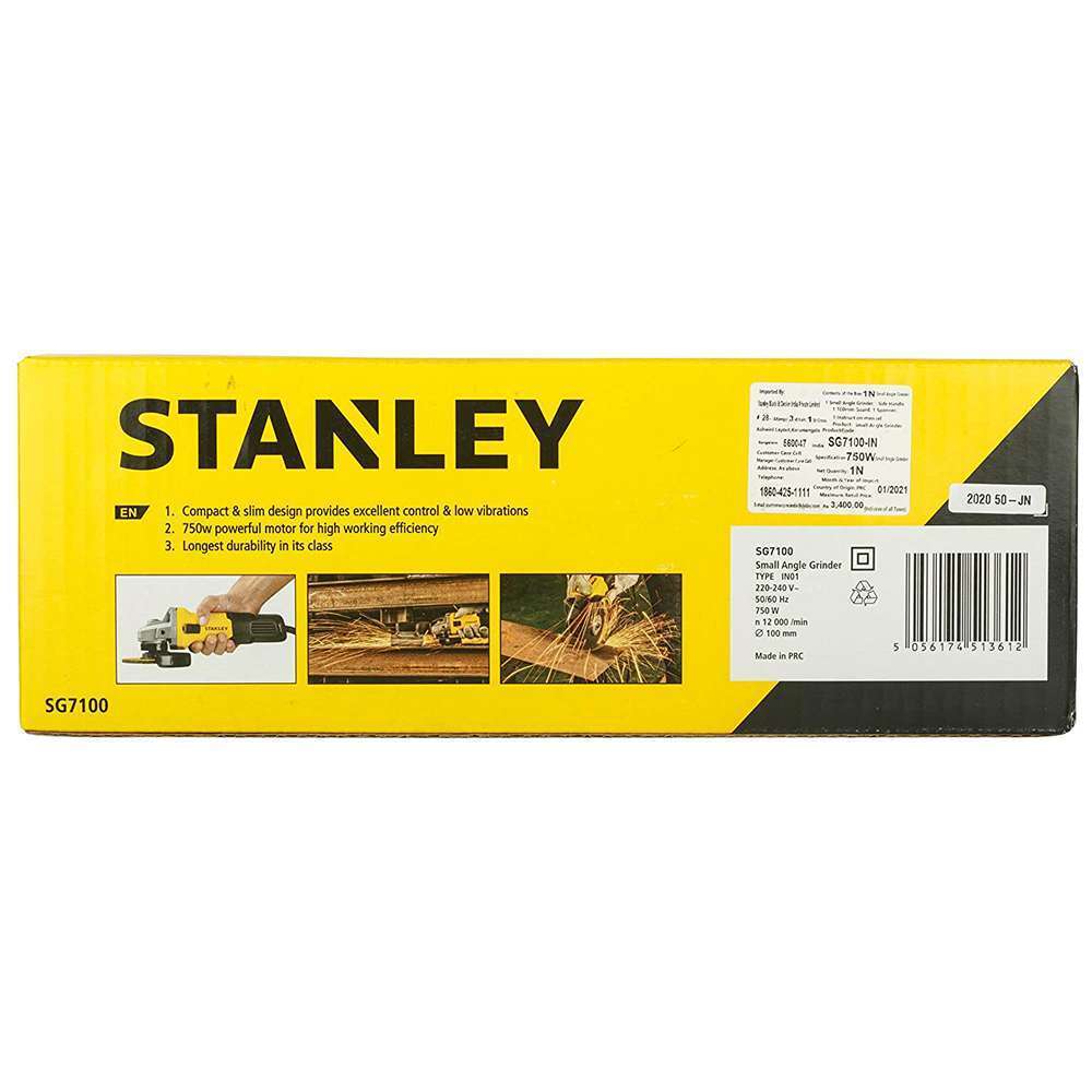 Stanley 100mm 710W Small Angle Grinder 12