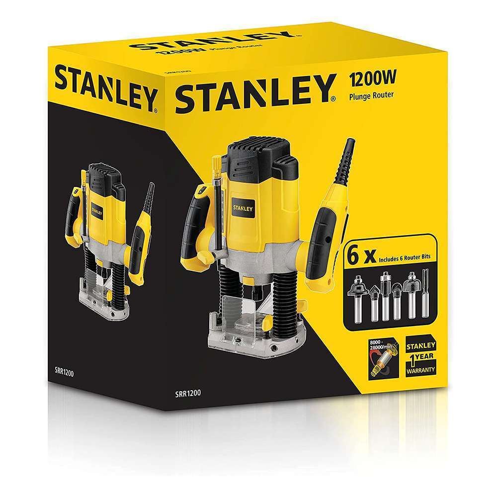 Stanley SRR1200-B5 1200W 8mm Variable Speed Plunge Router 7