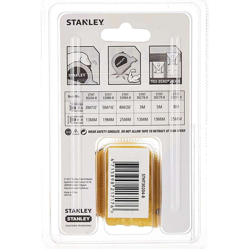 Stanley Stainless Steel Yellow Measuring Tape 2