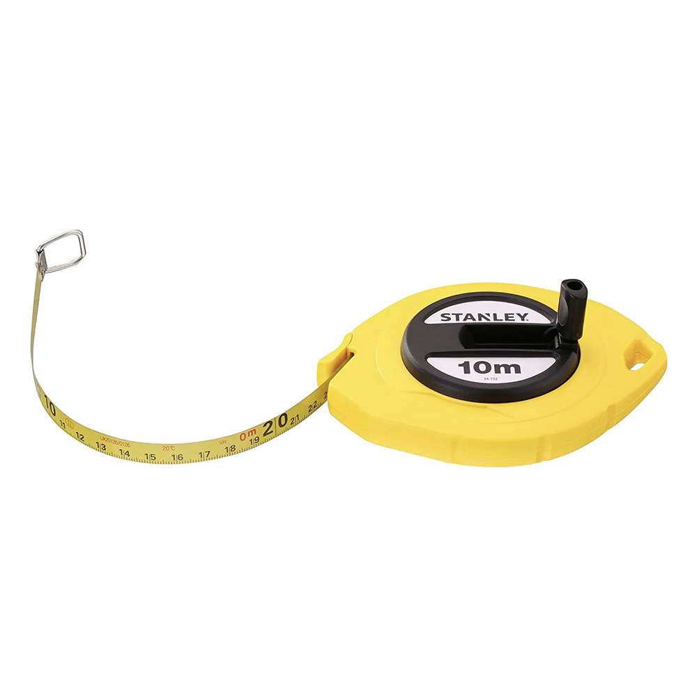 Stanley 0-34-102 10m 9.5mm Stainless Steel Yellow Closed Measuring Tape 1