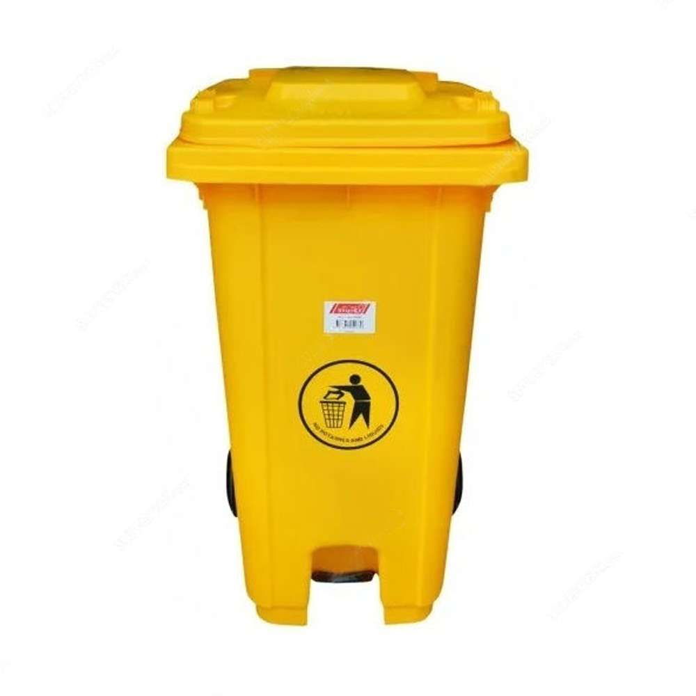 Brooks Pedal Waste Bin BKS-PDL-090 240 Ltrs Yellow 0