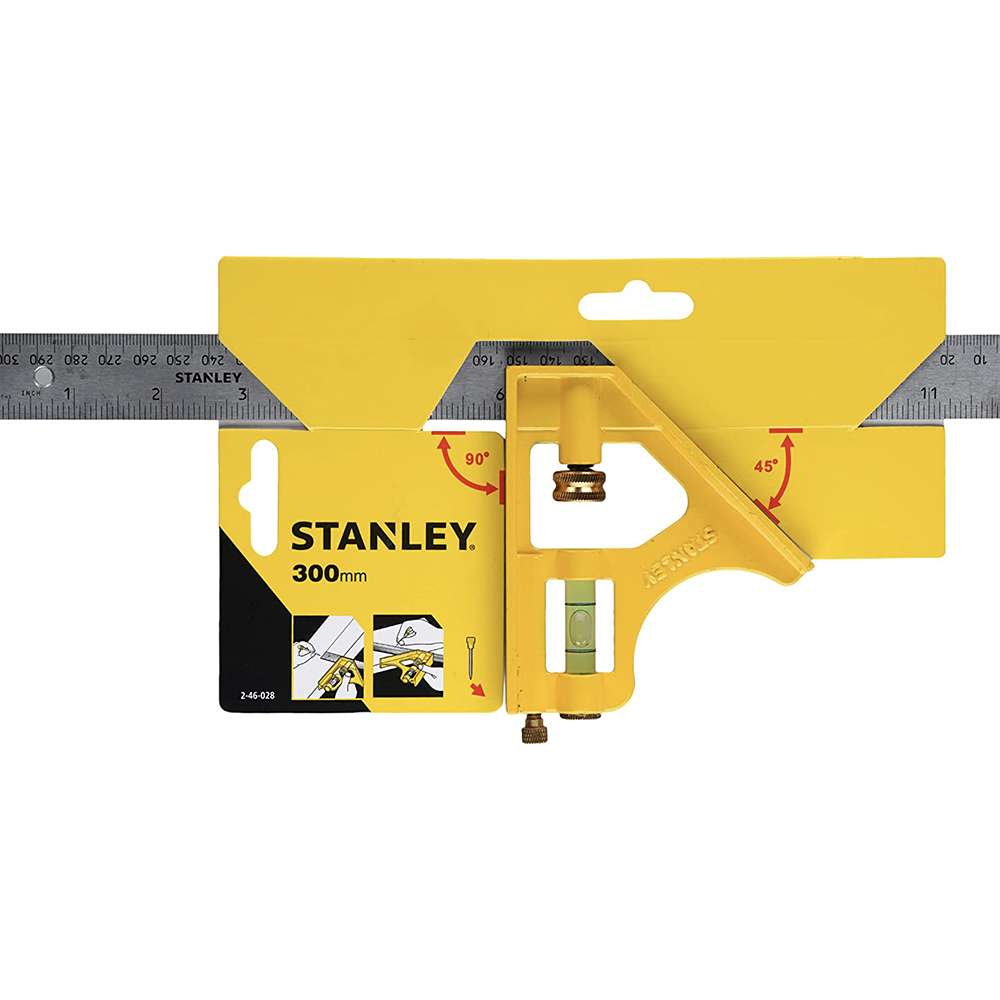 Stanley 2-46-028 300mm Try Square Cast Zinc Handle 4