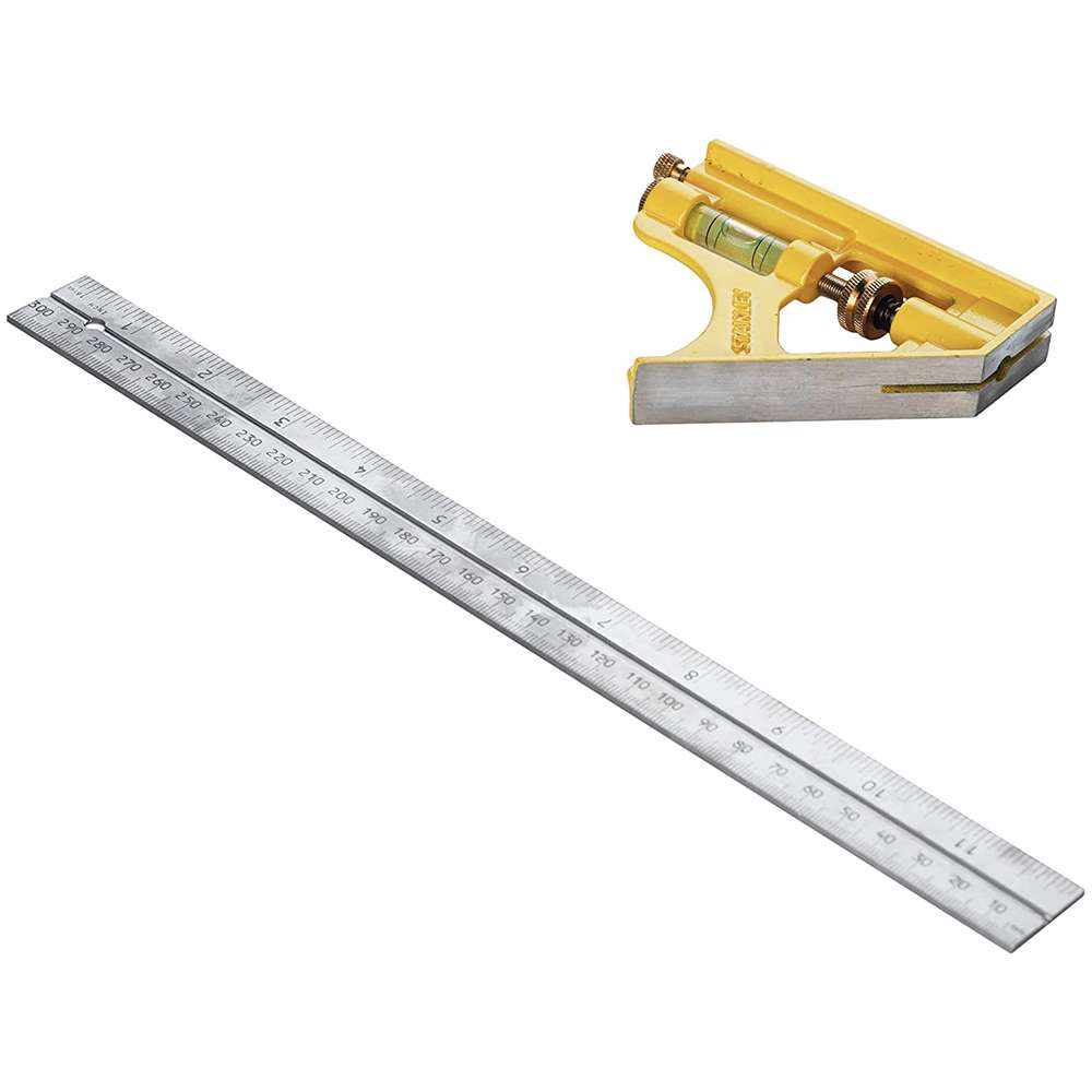 Stanley 2-46-028 300mm Try Square Cast Zinc Handle 3