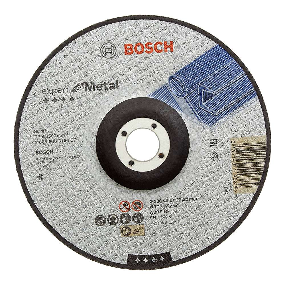 Bosch 2608600316 180 x 1 x 22.23mm Metal Grinding Disc 0