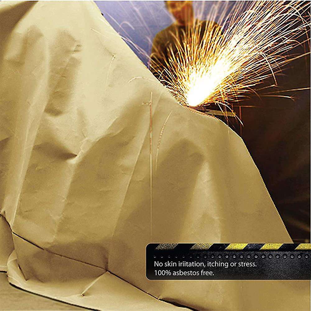 Gladious Fibre Glass Fire Blanket roll, 0.8mm thk x 1m wd x 100m len , Khaki 1