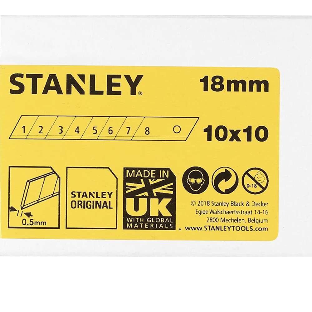 Stanley 1-11-201 18mm Snap Off Knife Blades -10Pcs 5