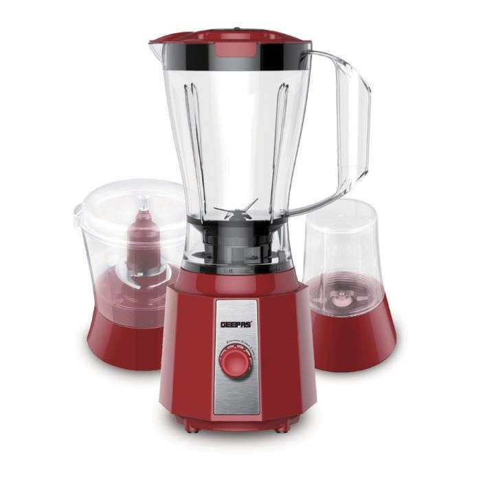 Geepas 1.5L 3-In-1 Multi-Functional Blender Dual Speed Control with Pulse 400 W 0