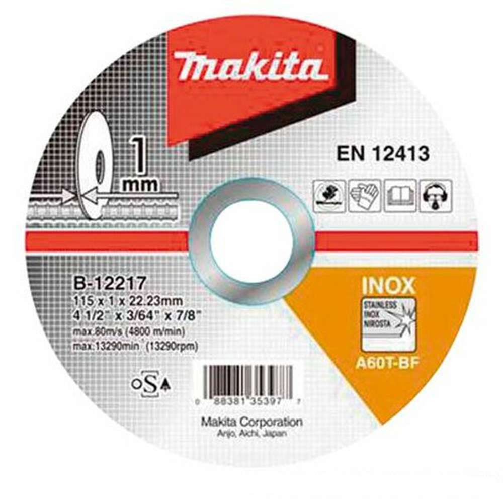 قرص القطع قليل الثخانة ( B-12217 - A60T ) من ( Makita ) - قياس ( 115mm )  0