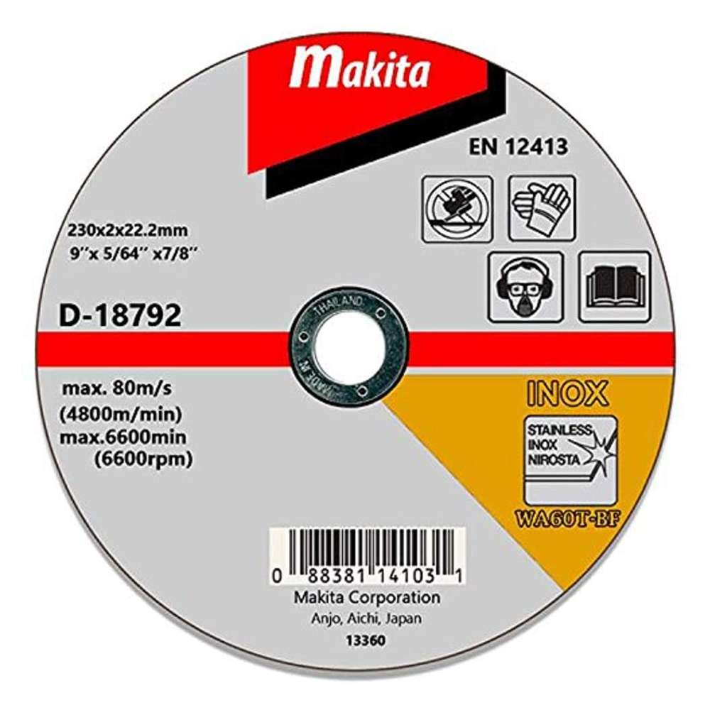 Makita Thin Cutting Wheel D-18792 WA36R 230mm 0