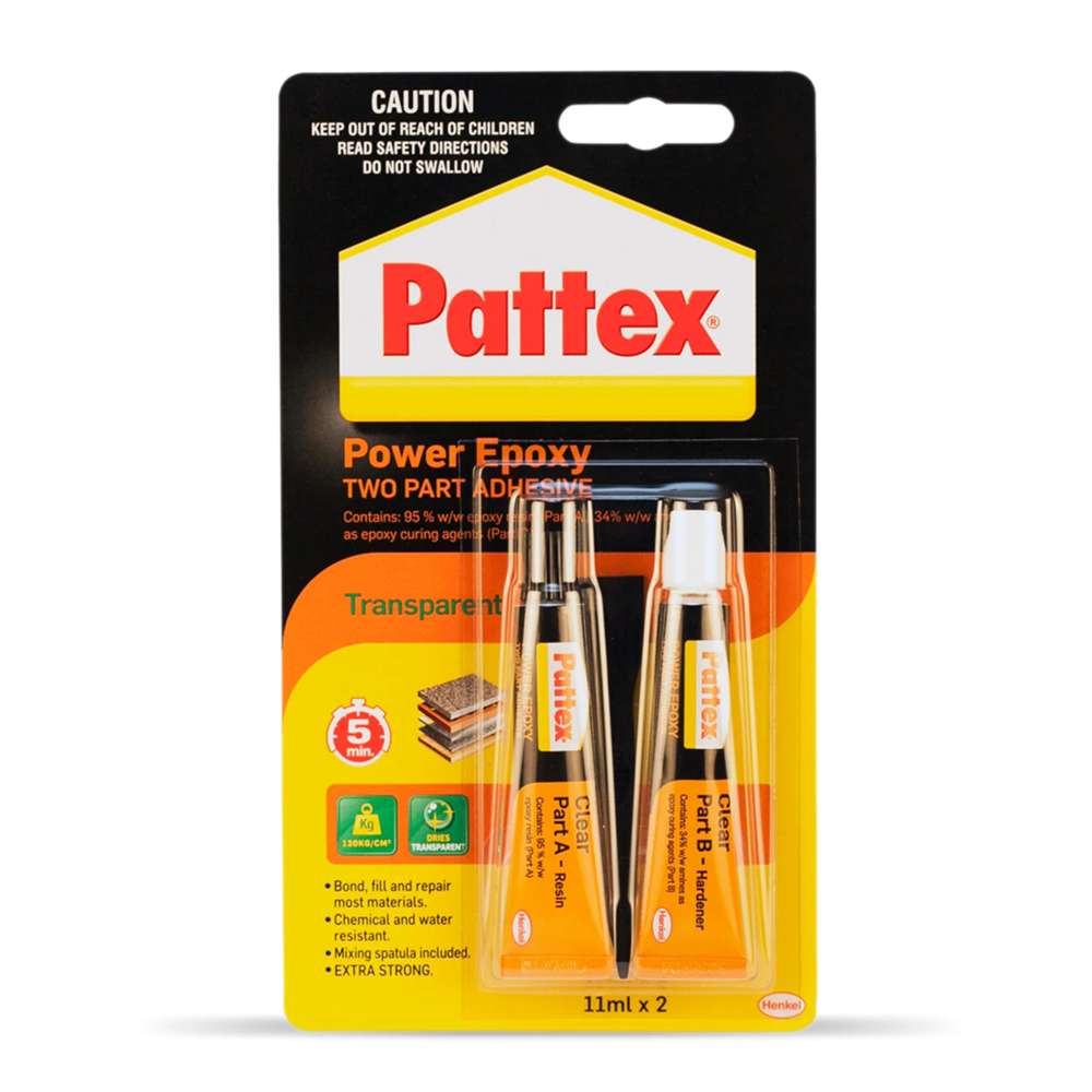 لاصق إكسترا ايبوكسي للإصلاح القوي  (866010)  من (Pattex) - حجم ( 11ML ) - لون ( Clear ) 1