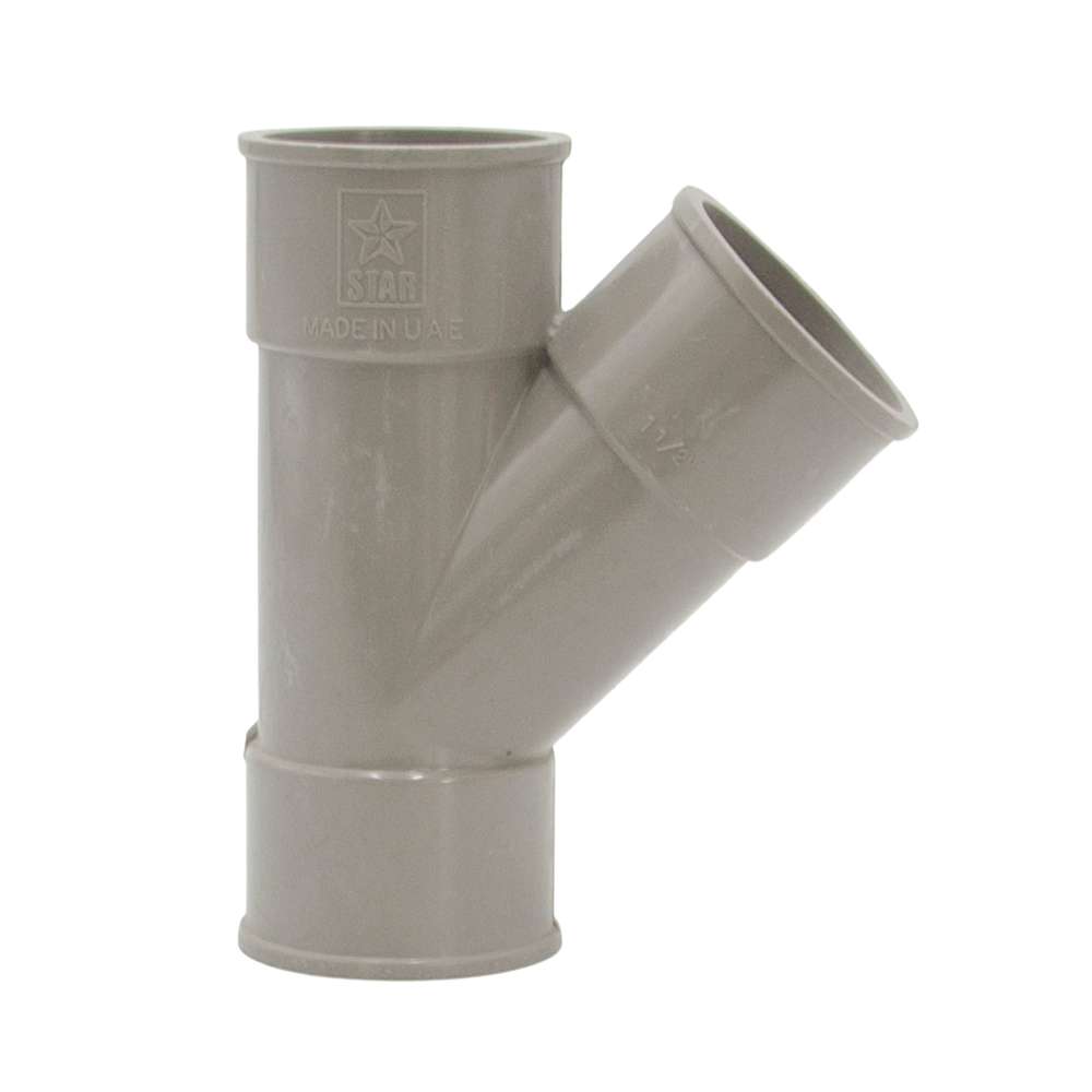 Start 1 1/2" UPVC Y Tee - Per Pcs 0