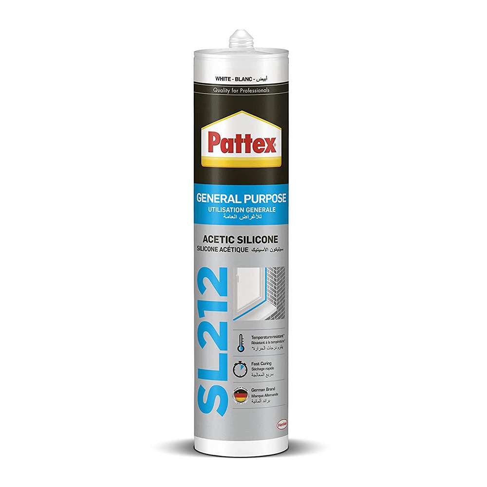 عازل سيليكون (GP-SL212) للأغراض العامة من ( Pattex ) حجم (280ml) 0