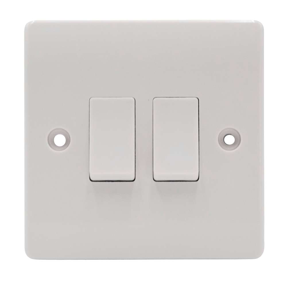 Salex IP66 10AX 2 Gang 2 Way Light Switch 0