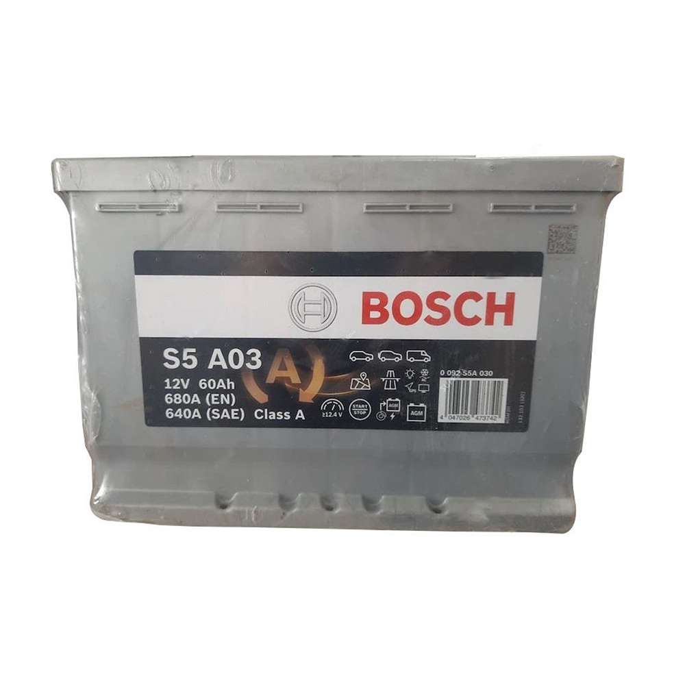 Bosch AGM S5A 12V 60AH 680A 0092S5A030 Bosch AGM 60 0