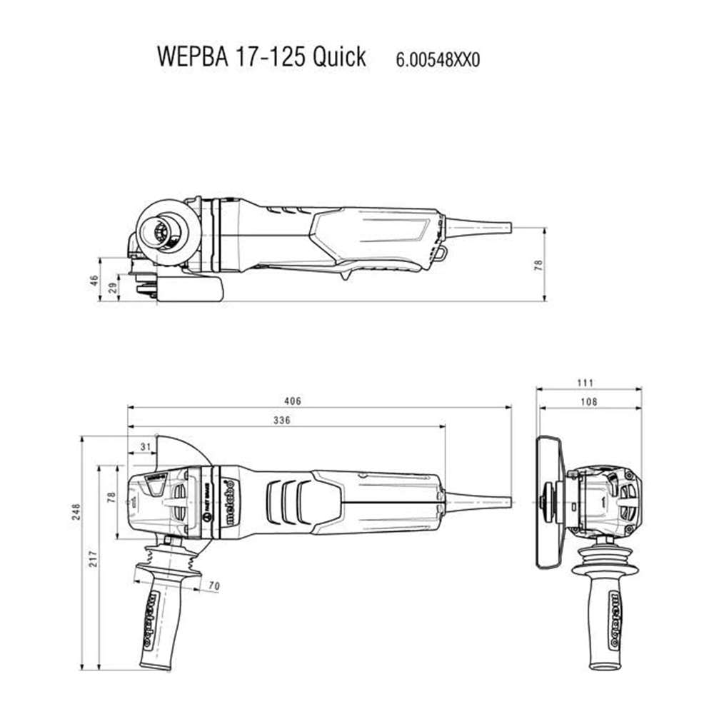 Metabo Webpa 17-125 Quick Angle Grinder 7