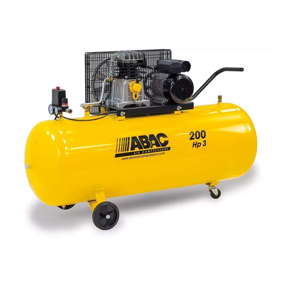 ضاغط الهواء قياس (10Bar) من (ABAC) استطاعة (3HP) حصان باللون الأصفر موديل  (A29B/200CM3-C) 0