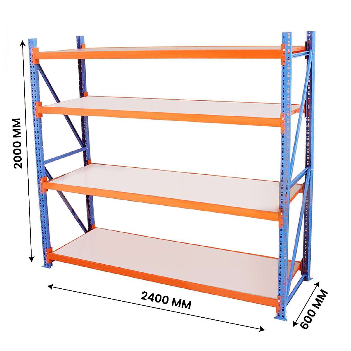 AST Heavy Duty Rack 24060200-500-4 4 Shelves 500 Kg/Level HR Steel Powder Coated 0