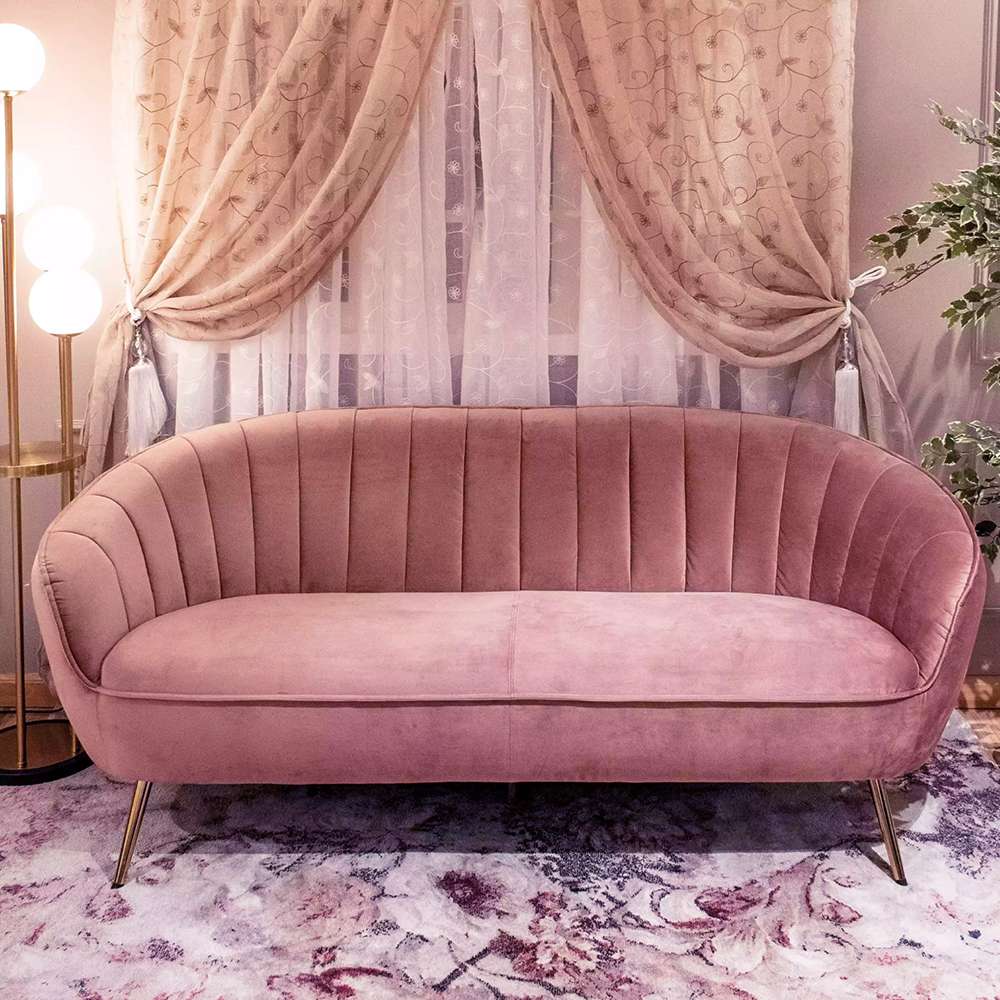 RoClarkia 3 Seater Sofa - Pink 1