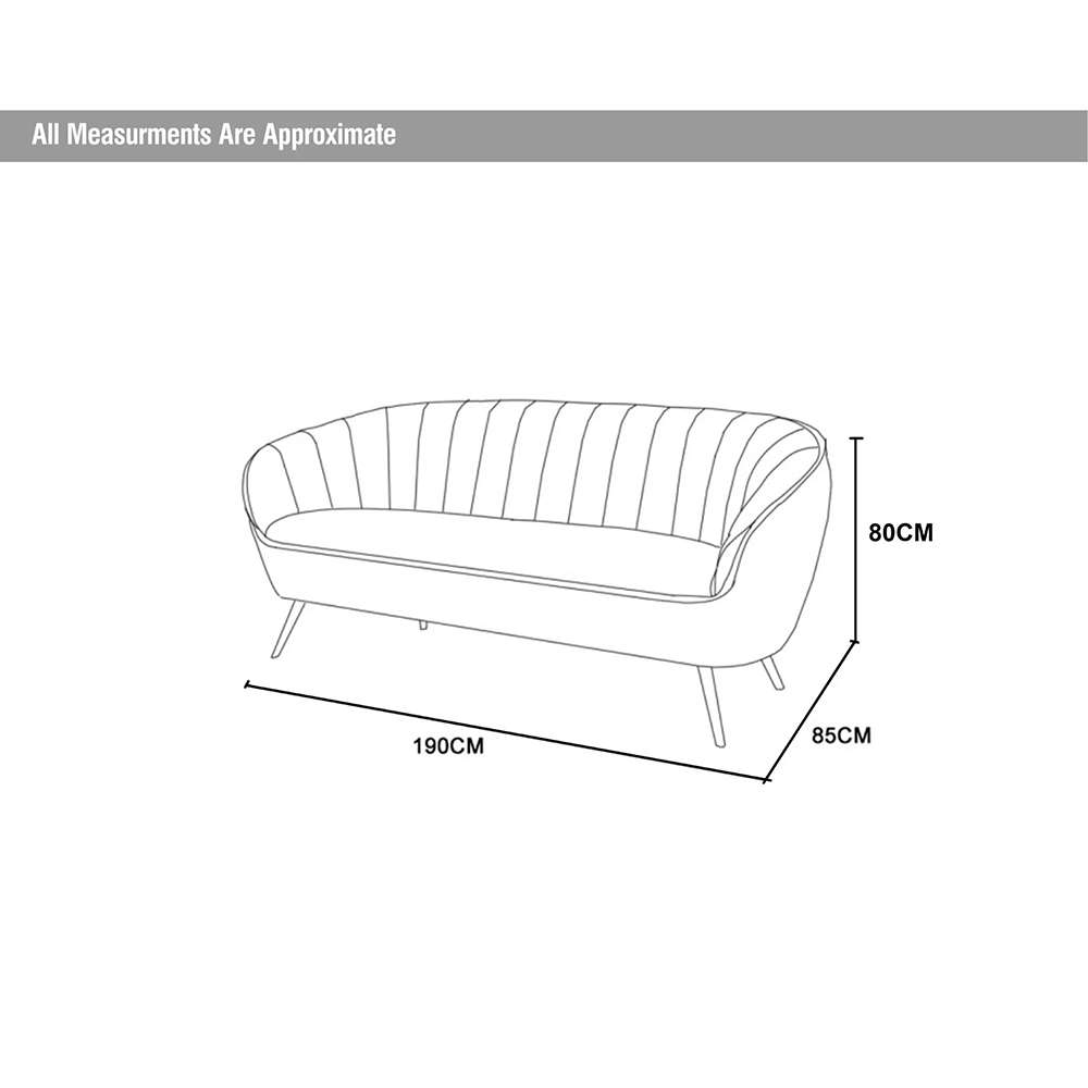 RoClarkia 3 Seater Sofa - Pink 3