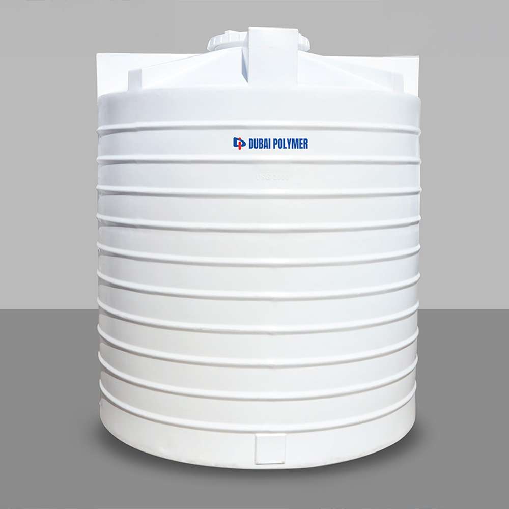 Dubai Polymer 3 Layer Vertical Tank, 2000 Gallon, UV-Resistant Storage Tank for Clean Water