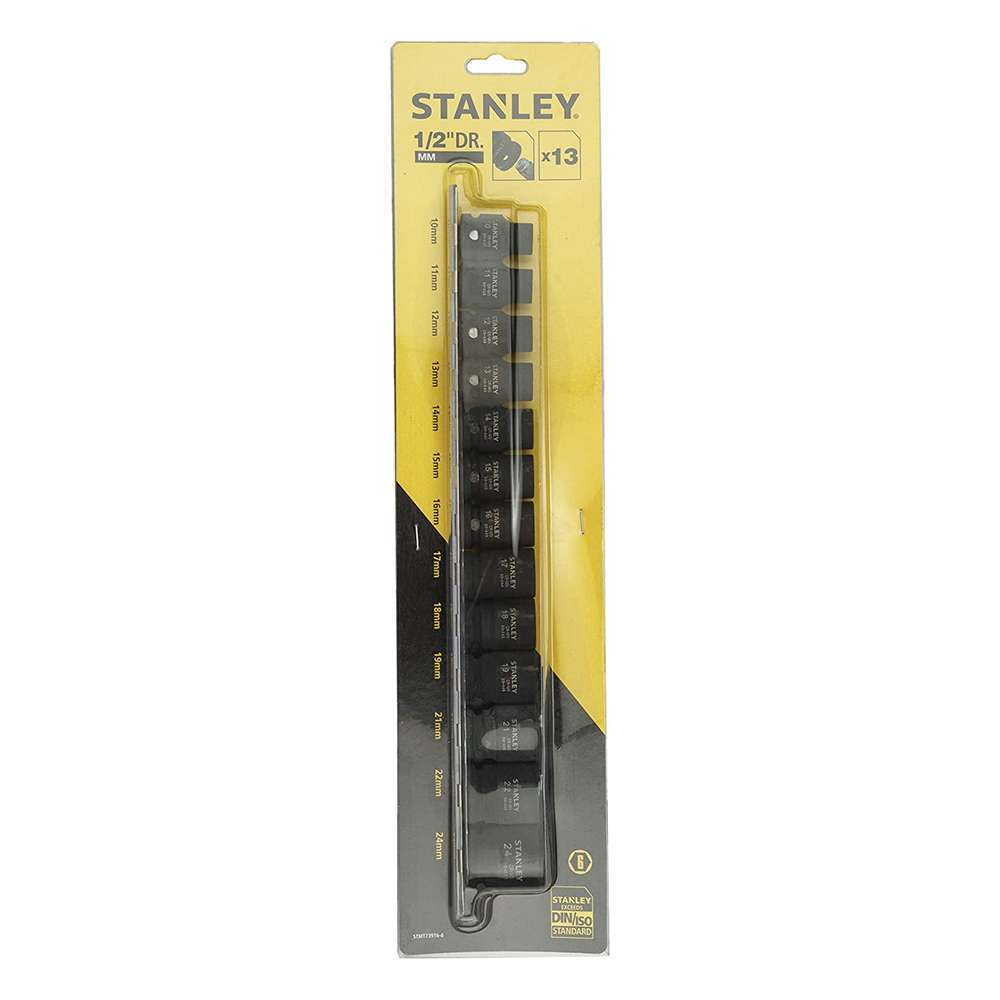 طقم رؤوس فك من 13 قطعة من Stanley قياس 1/2" و المقاوم للصدم STMT73916-8 5